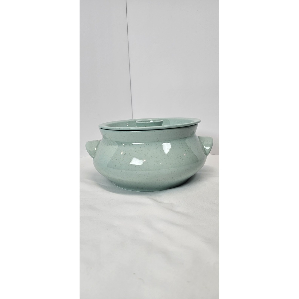 Vintage Franciscan Aqua Speckled Covered Casserole Dish MCM‎ 7" USA With Lid
